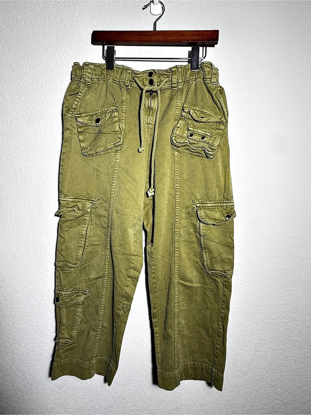 Free People Utility Cargo Pants Olive Cargo Pants Size medium baggy boho